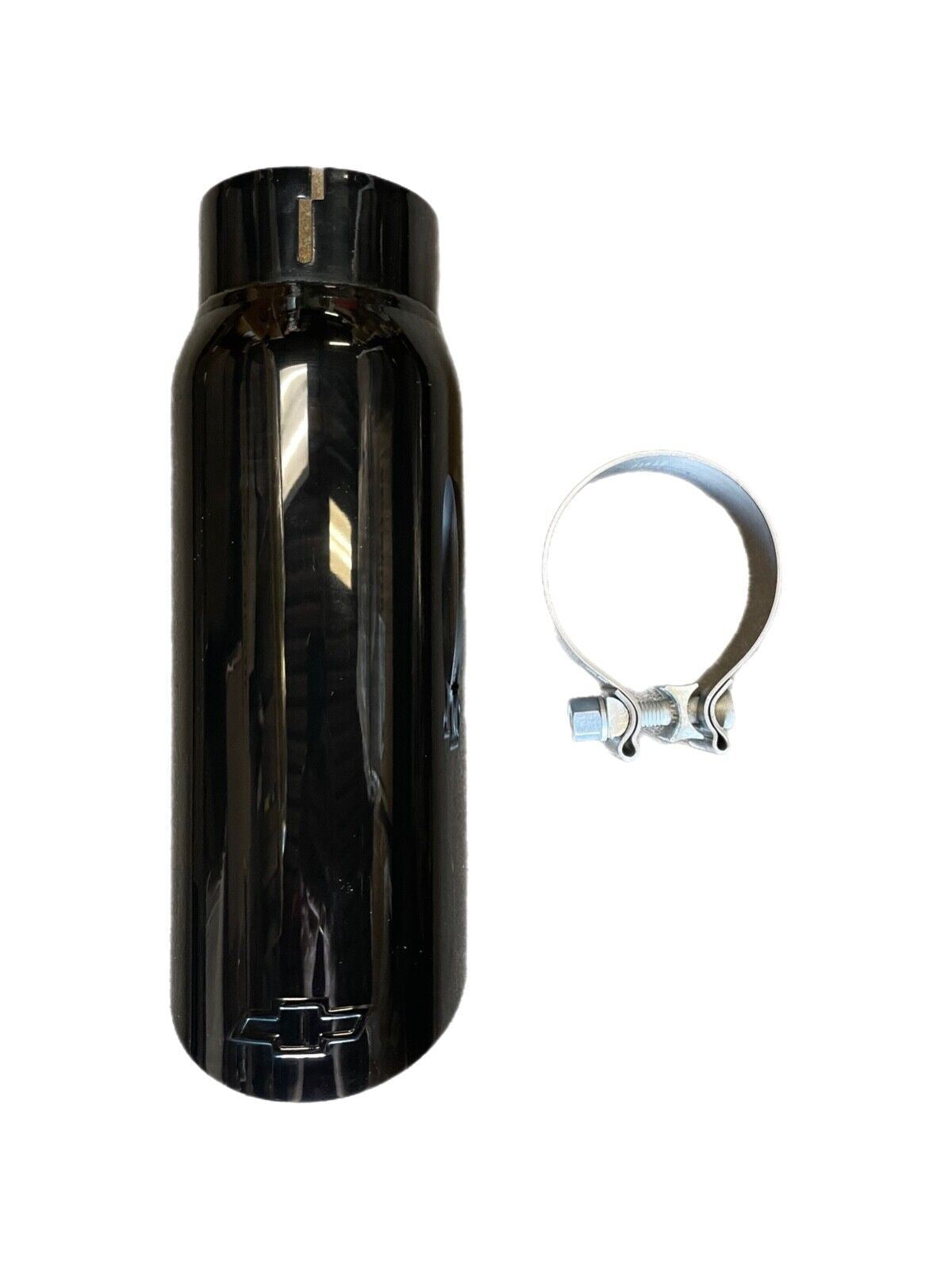 New Black Embossed Bowtie Genuine  Exhaust Tip Dual Wall Angle Cut 84521821