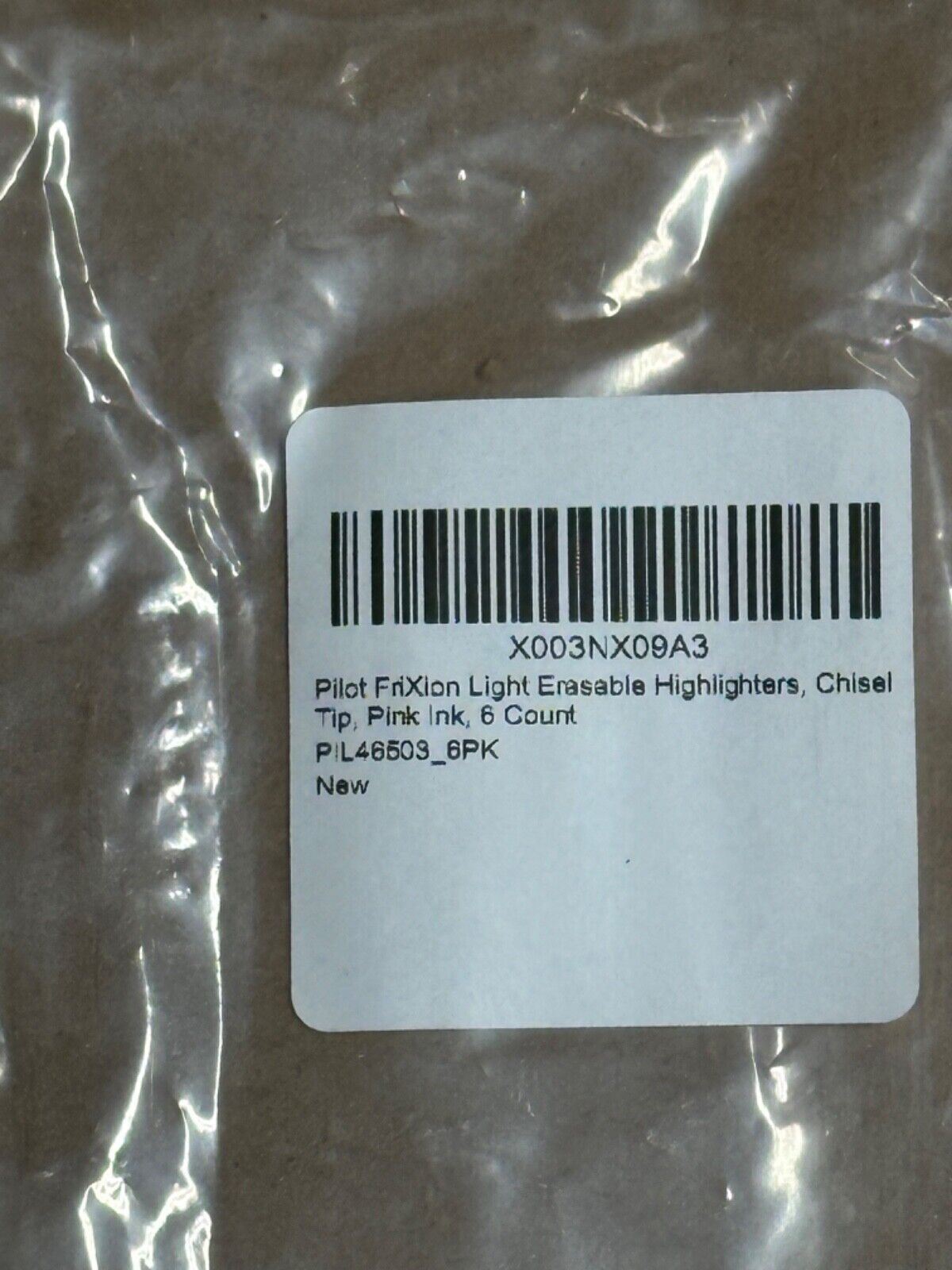 46503 Pilot Frixion Light Erasable Highlighter, Pink, Chisel Tip, Pack of 6