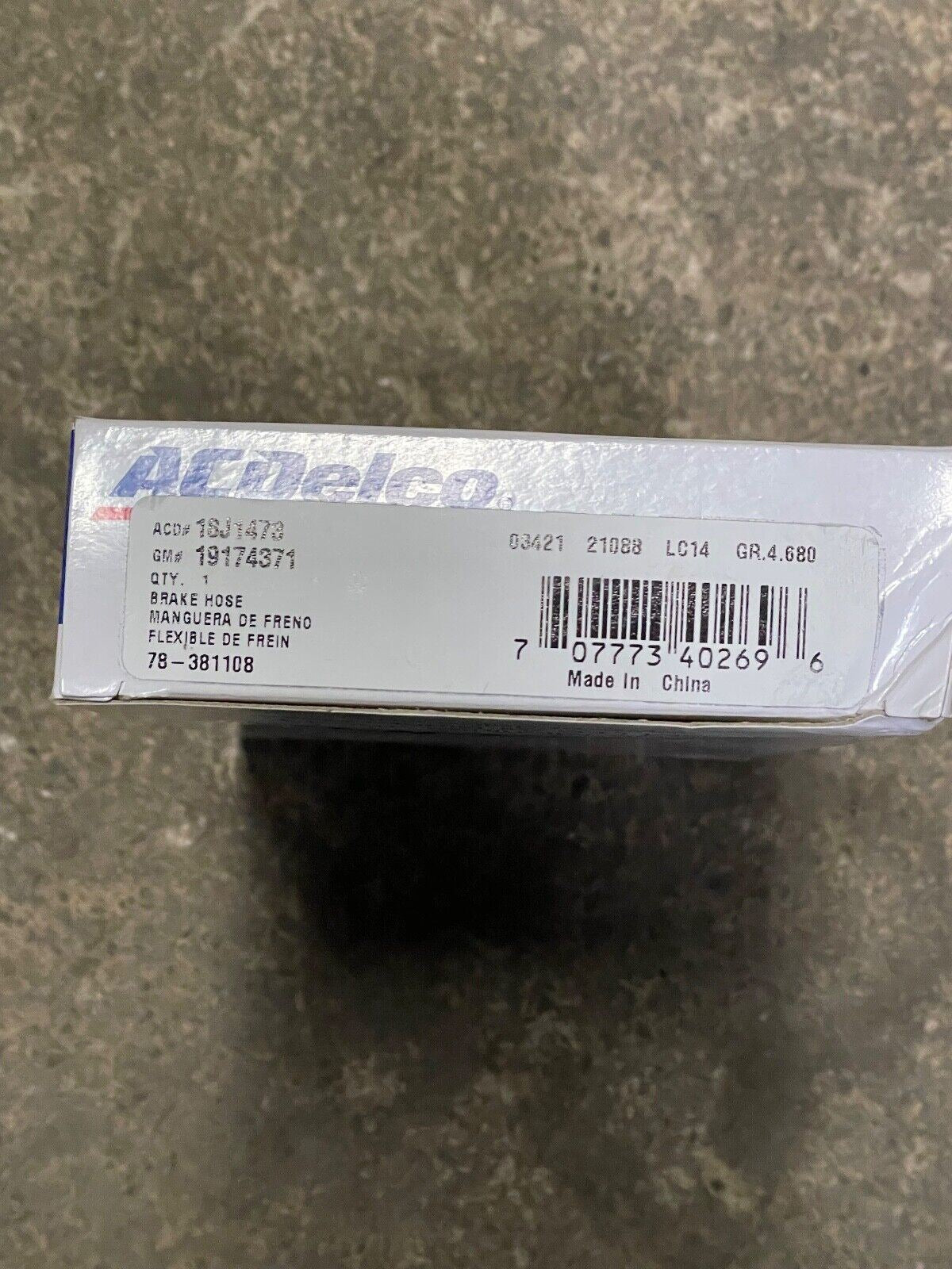 New Rear Brake Hose ACDelco 18J1473 GM 19174371