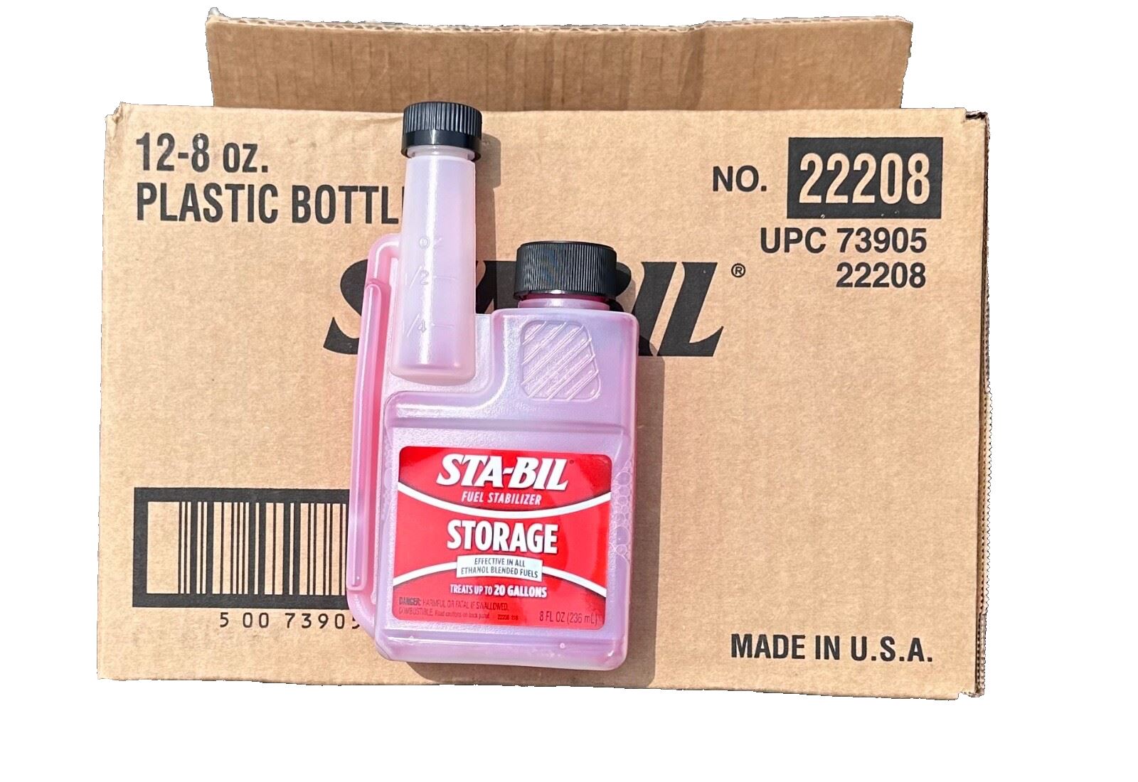 STA-BIL Oil Treatment - Case of 12 Bottles - 8 Ounce Bottles