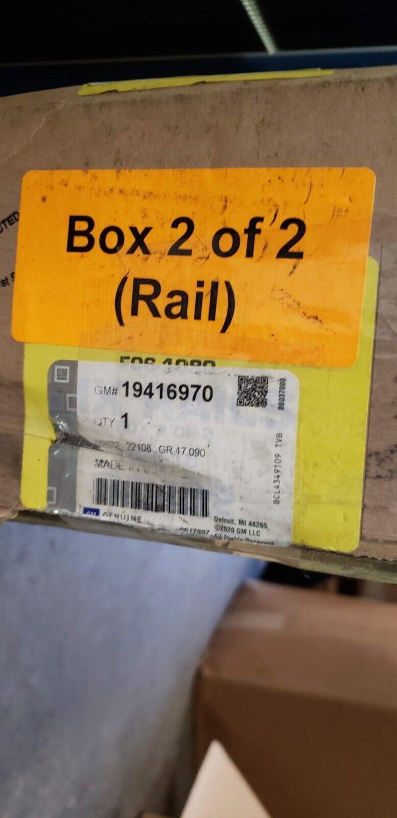 Rail For Retractable Tonneau Cover Fits 20-21 Silverado/Sierra 1500