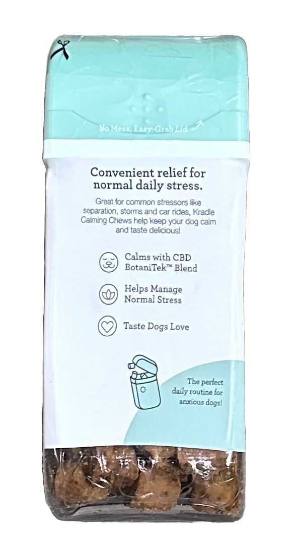 Calming Soft Dog Chews by Kradle Chicken Flavor Case of 3 - 90 Piece Chew Packs