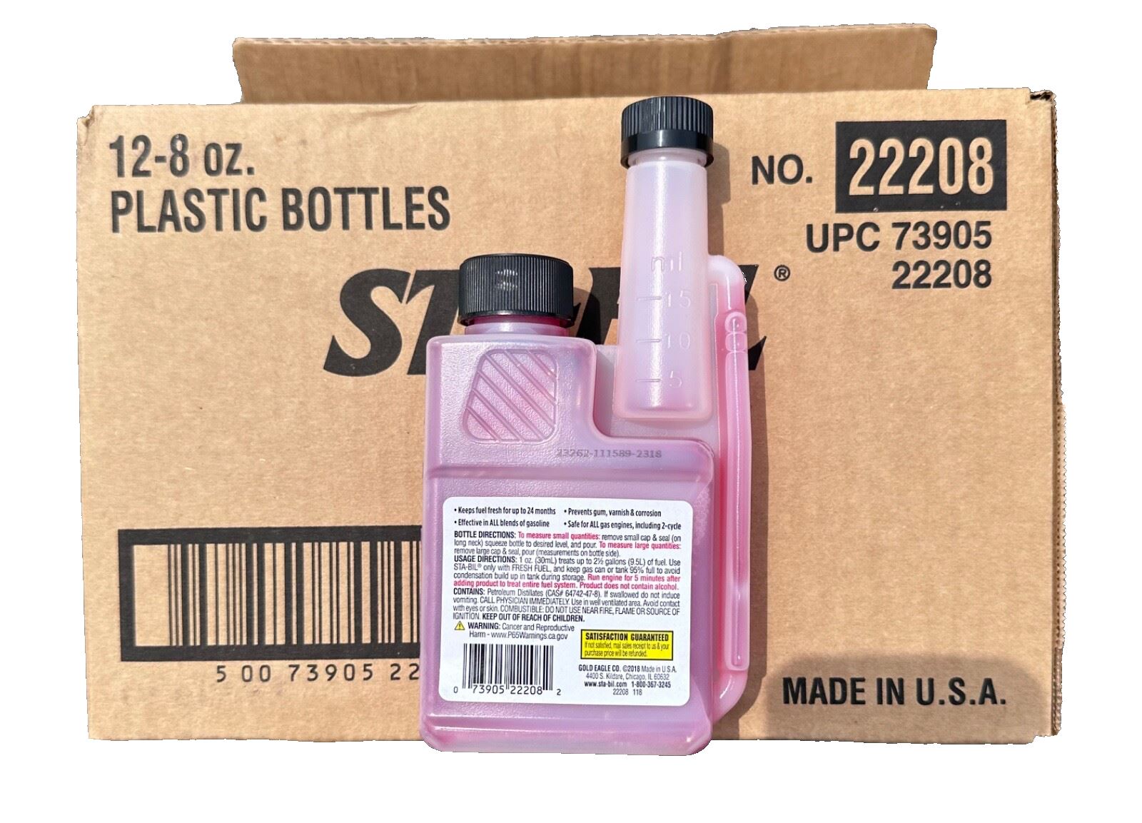 STA-BIL Oil Treatment - Case of 12 Bottles - 8 Ounce Bottles