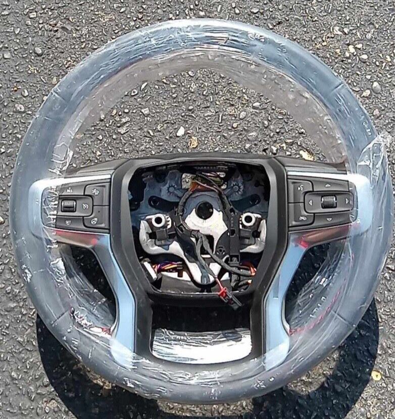 OEM 19-22 Chevy Blazer Black Steering Wheel w/ Red Stitching 85590951