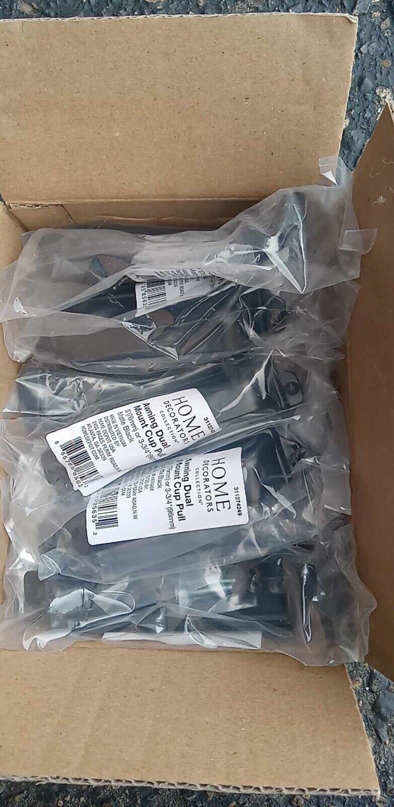 Home Decorators Dual Mount Cup Pull 3" or 3-3/4" Matte Black Lot of 12 #4331