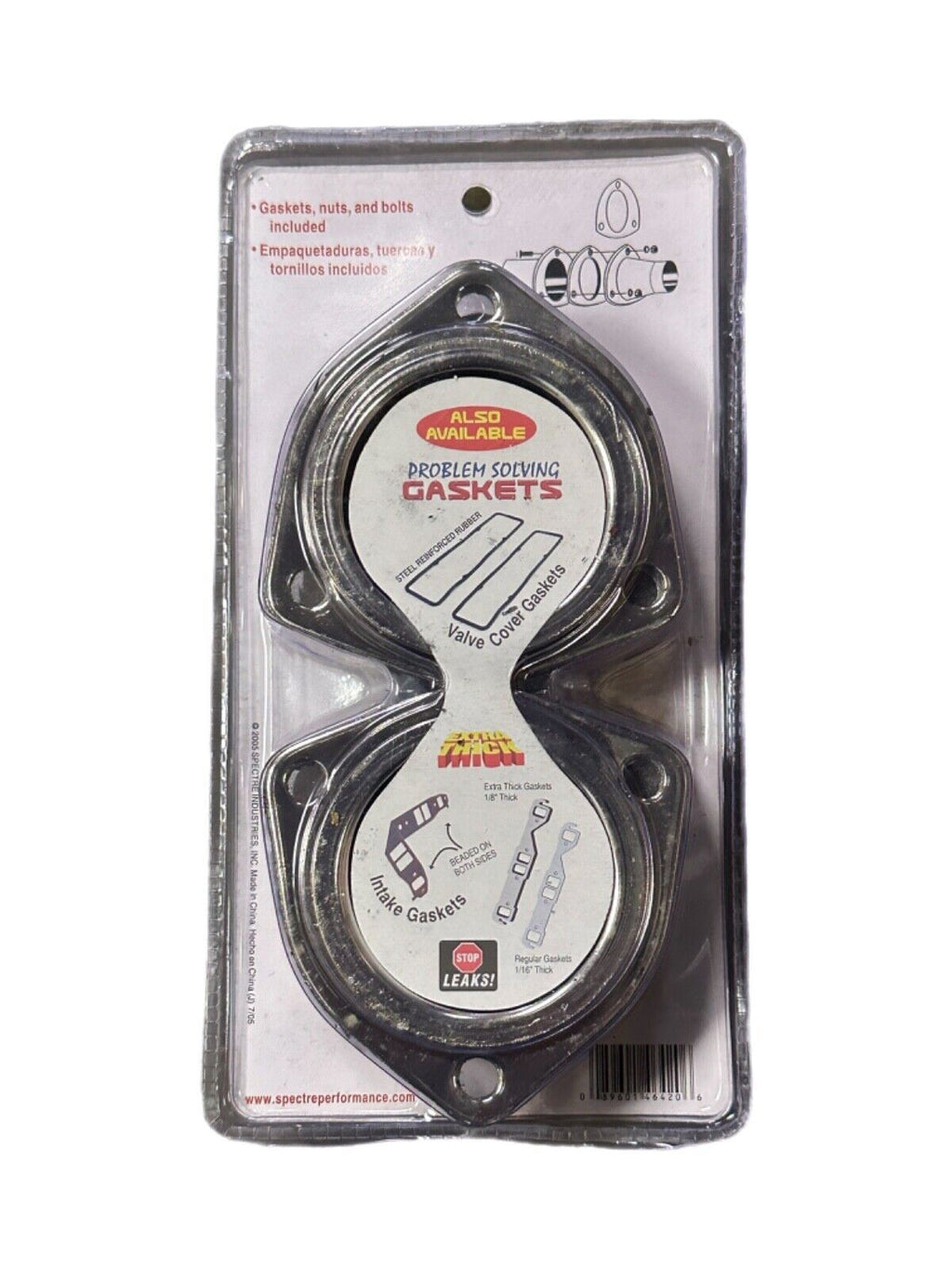 New Spectre Performance 4642 2.5" Header Reducer Gasket with Bolts