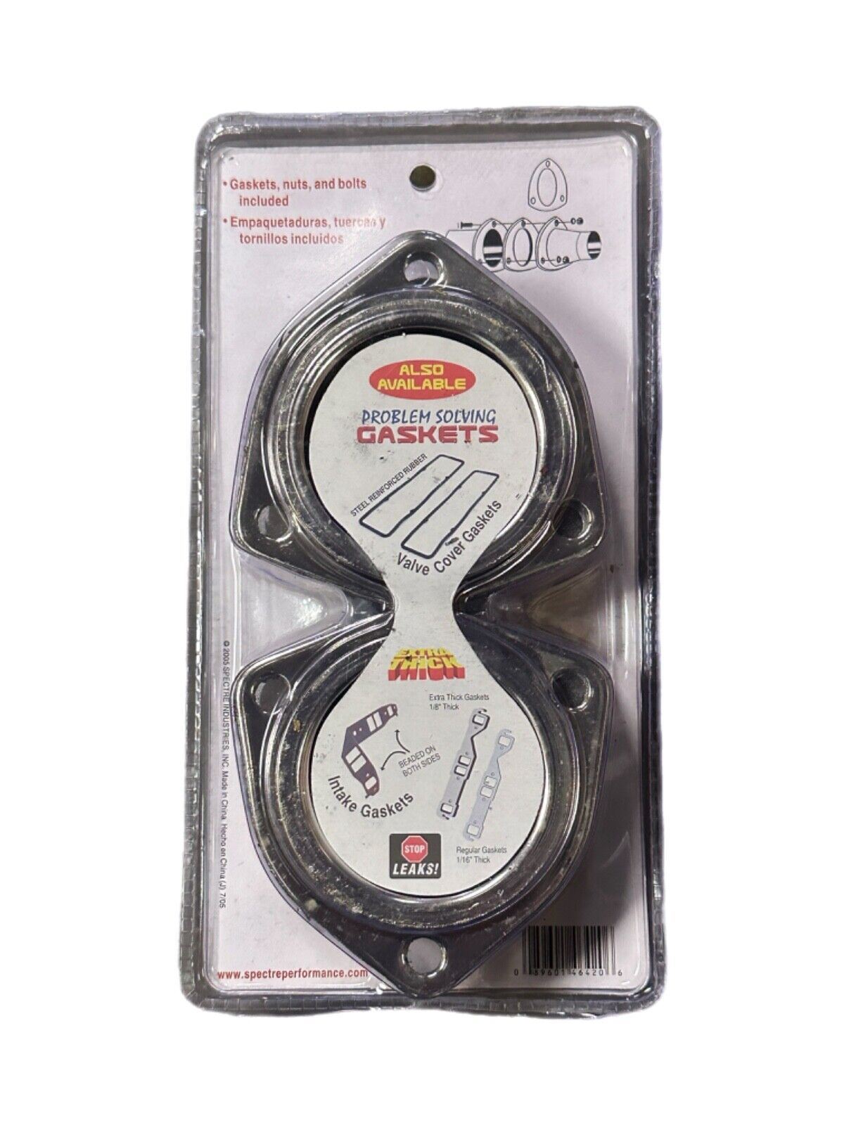 New Spectre Performance 4642 2.5" Header Reducer Gasket with Bolts