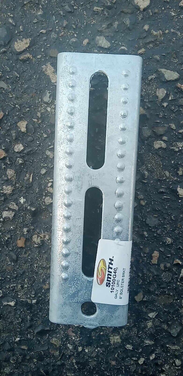 CE Smith Bolster Bracket Galvanized , 8",  Double Slot, Case of 12 10100G40