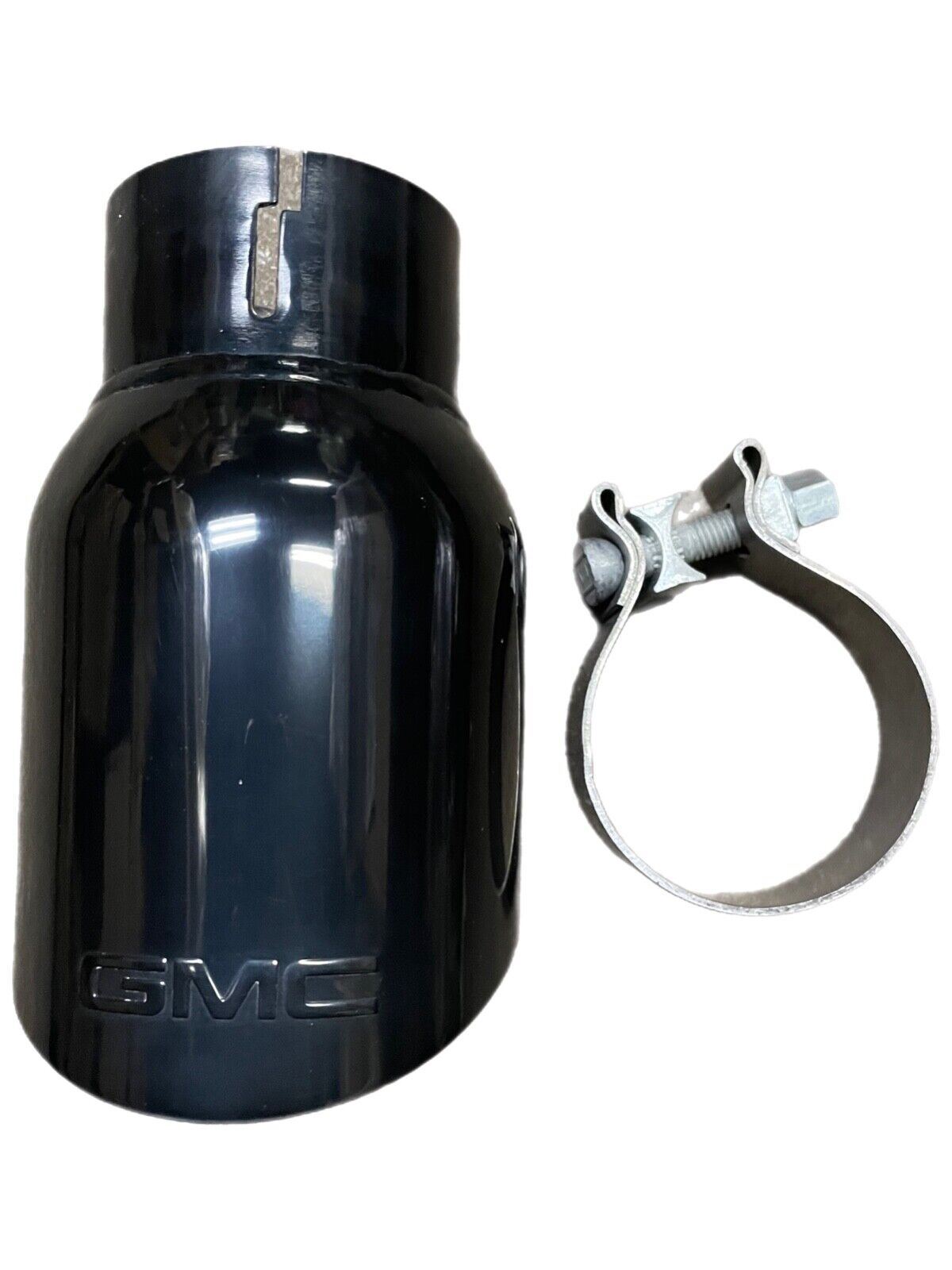 Black GMC Embossed Genuine GM Performance Exhaust Tip Dual Wall 84513871