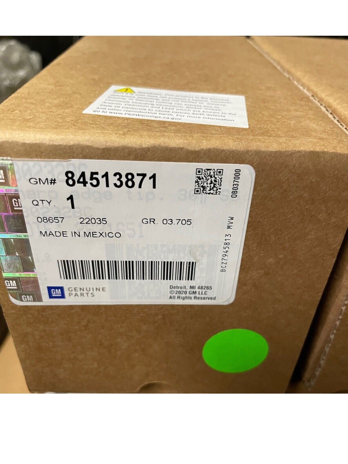 Black GMC Embossed Genuine GM Performance Exhaust Tip Dual Wall 84513871