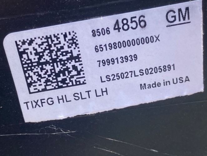 OEM GMC Sierra 1500 LED Headlight Driver Left LH 2022-2026 85064856 Lens Scratch