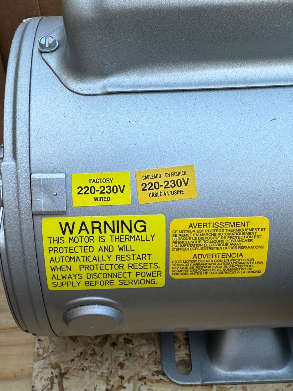 Gast Piston Air Compressor 3/4 HP 115/230V - Model 5HCD-43-M550NGX