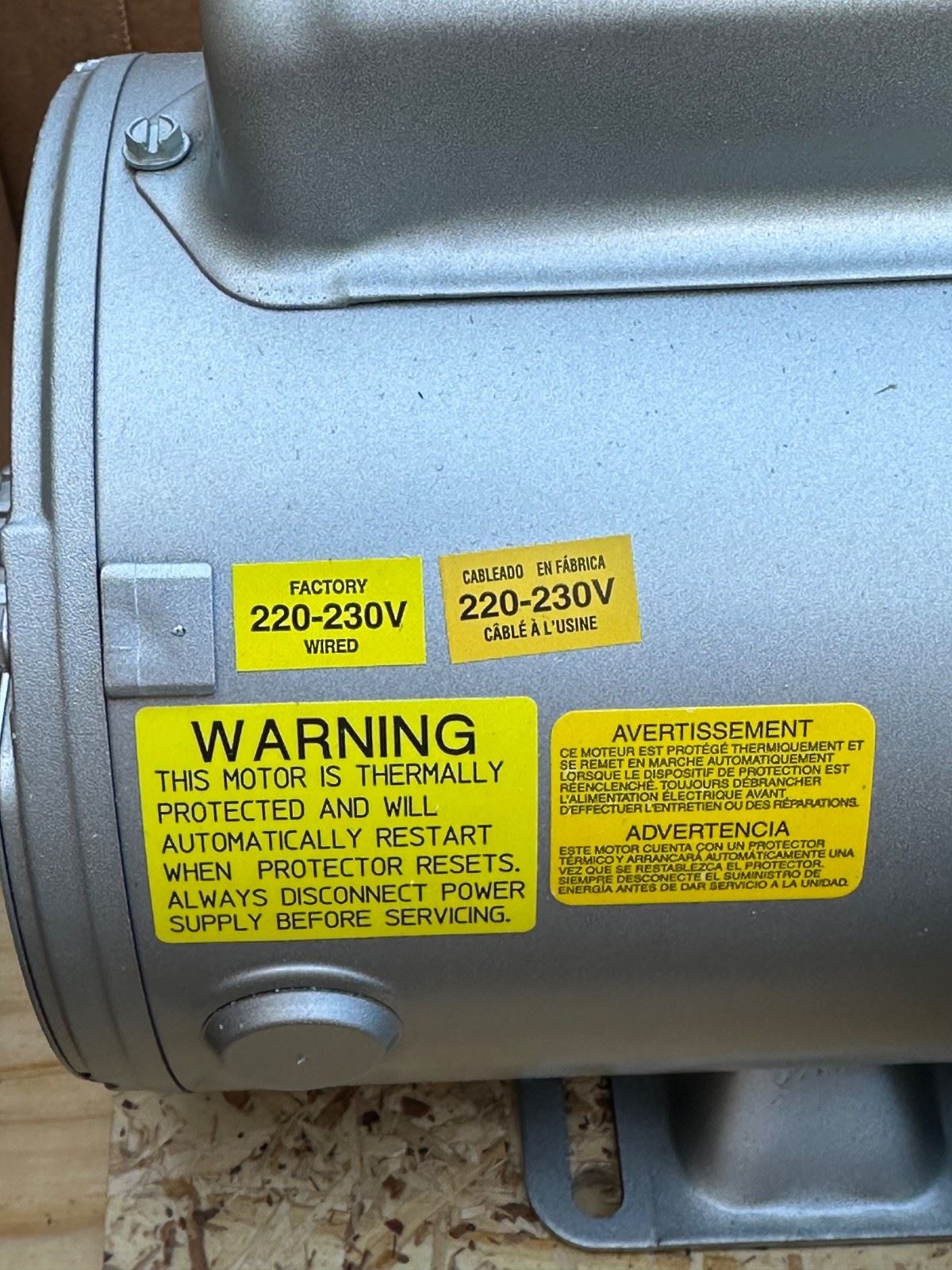 Gast Piston Air Compressor 3/4 HP 115/230V - Model 5HCD-43-M550NGX