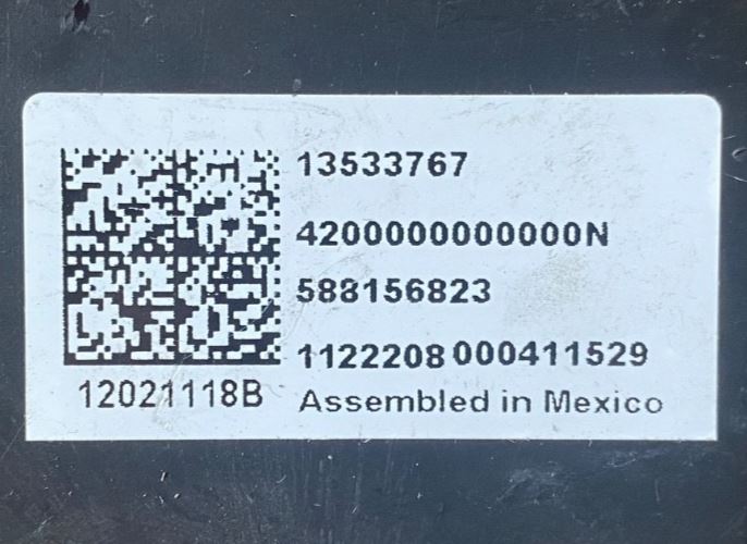 OEM|  Front Seat Heater Module fits 2018-2021 Equinox GM 13533767