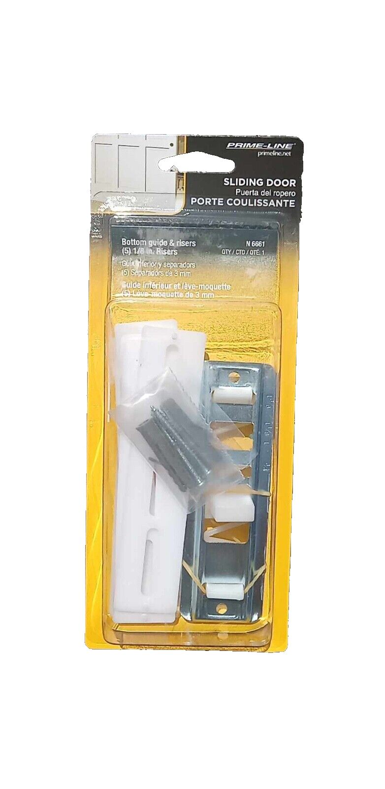 Case of 6 Prime Line Sliding Closet Door guide And 5 1/8” Risers N-6661