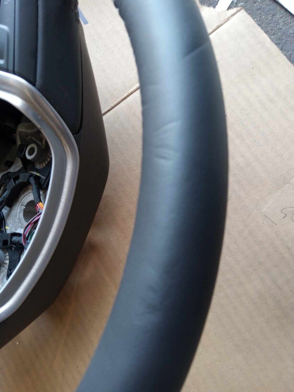 OEM 19-22 GMC Sierra 1500 Black Leather Steering Wheel 84946331