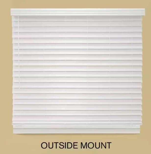 Home Decorators Collections White Cordless 2.5" Faux Wood Blind 1002409508