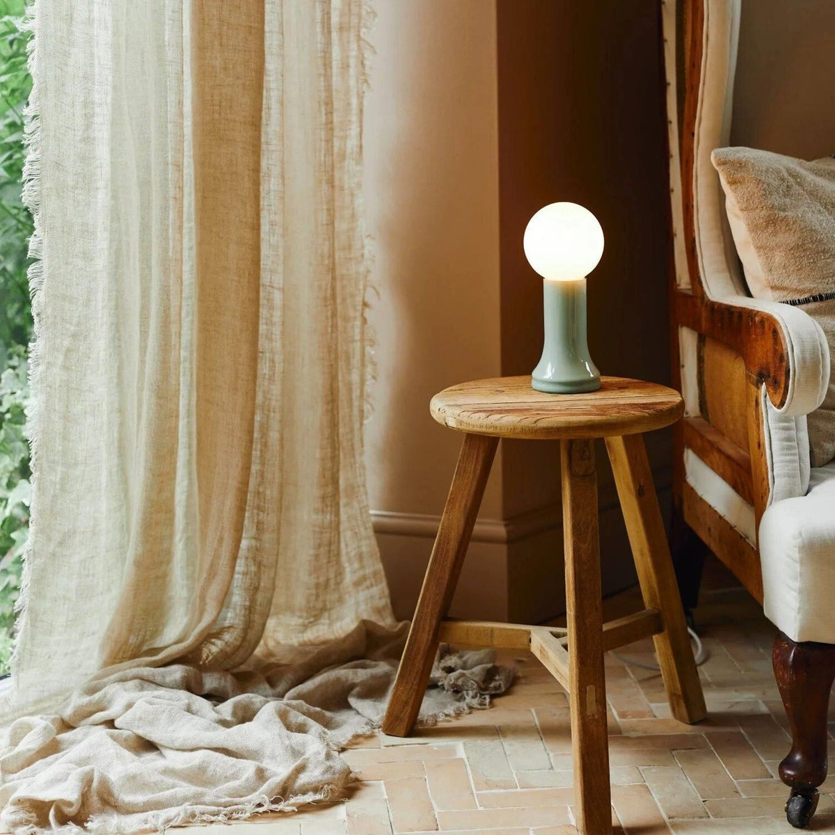 Tala SHR-G95-SEA-TBL-01-US Shore Table Lamp Sea Green Recycled Glass