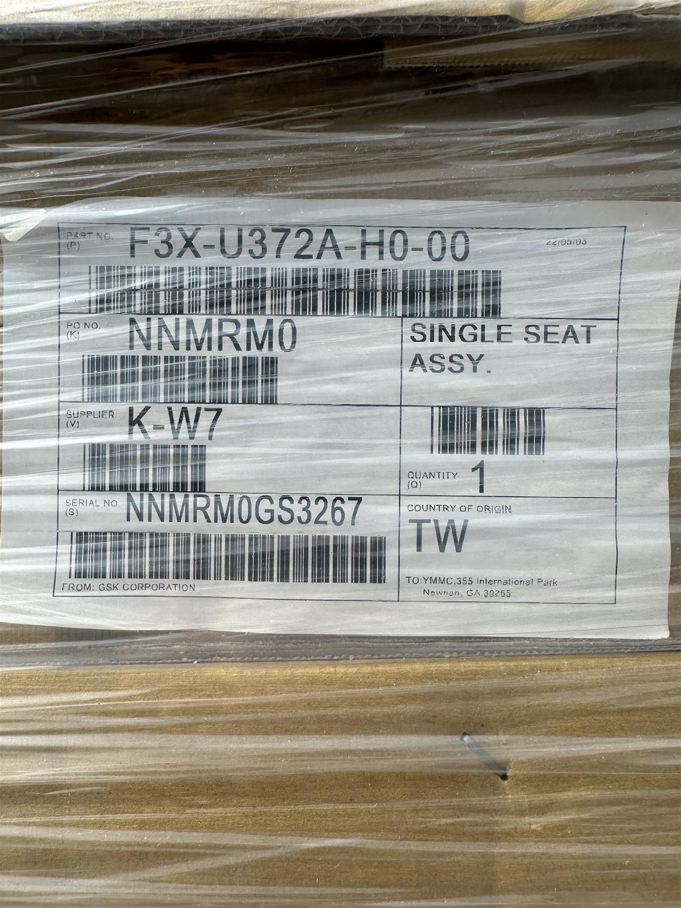 New OEM Seat fits 2022 Waverunner FX Cruiser SVHO w/ Audio F3X-U372A-H0-00 pallet of 16