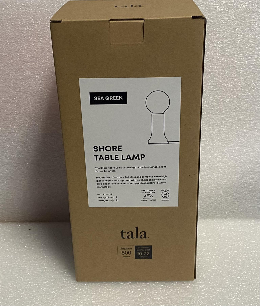 Tala SHR-G95-SEA-TBL-01-US Shore Table Lamp Sea Green Recycled Glass