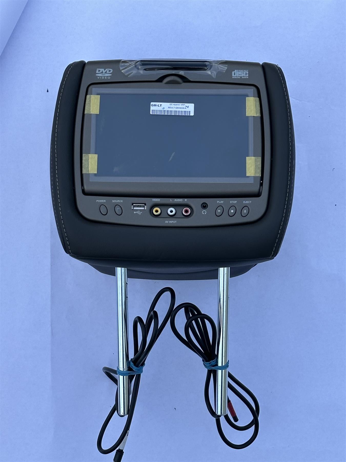 OEM GM Rear Seat DVD Headrest Screen Jet Black - 23309578