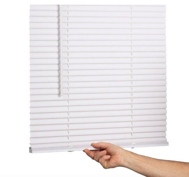Lotus & Windoware Cordless 1" Vinyl Mini Blind MLX3564WH 35"x64"
