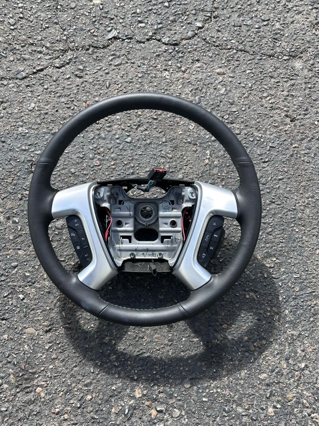 2009 2010 2011 2012 GMC Acadia Black Leather Electric Steering Wheel