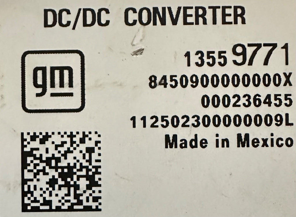 Genuine GM 13559771 Auto Start-Stop DC-DC Voltage Stabilizer Converter | OEM