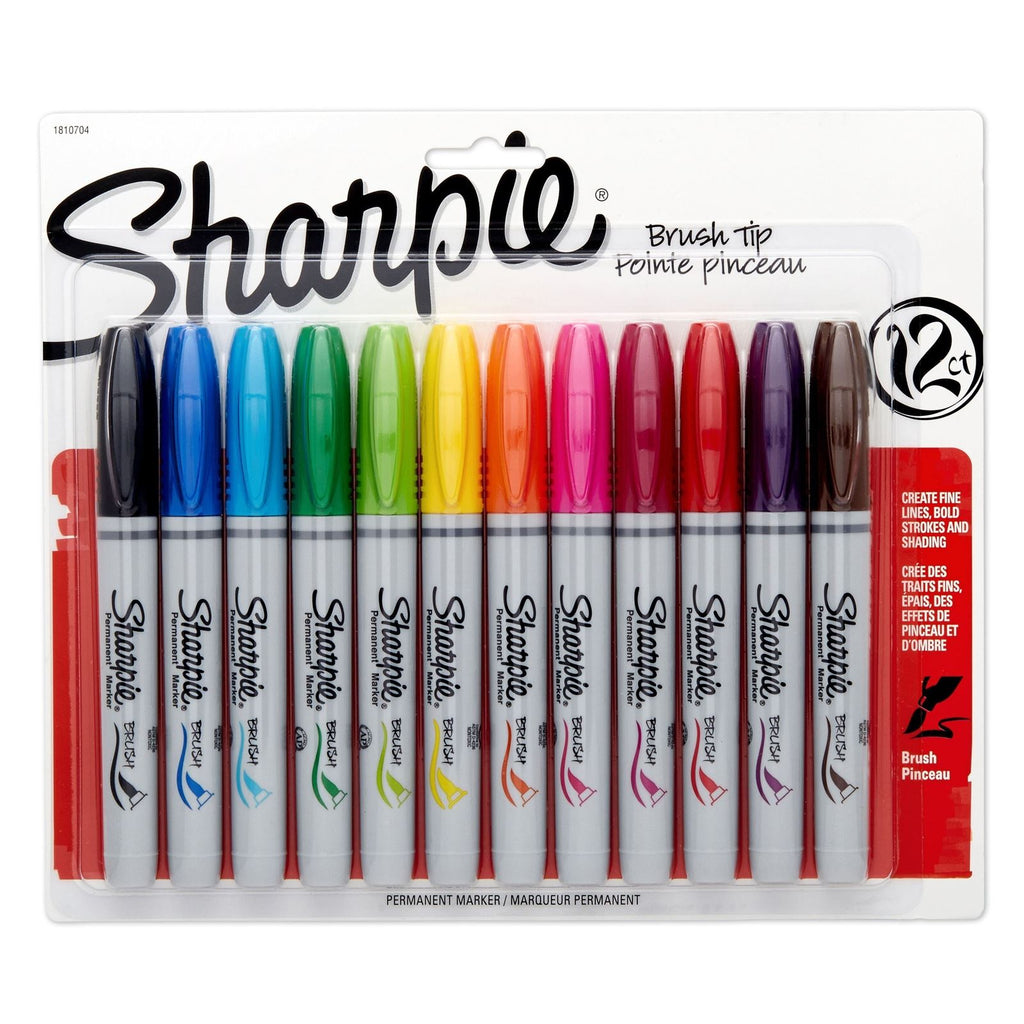 Sharpie Brush Tip 12-Marker Set Case of 36