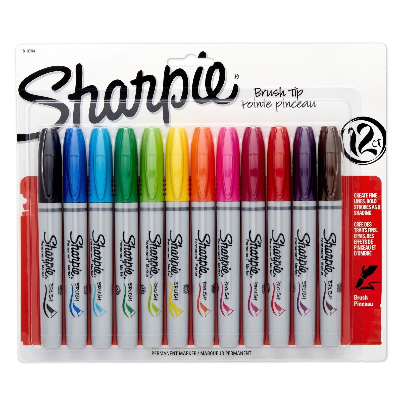 Sharpie Brush Tip 12-Marker Set Case of 36