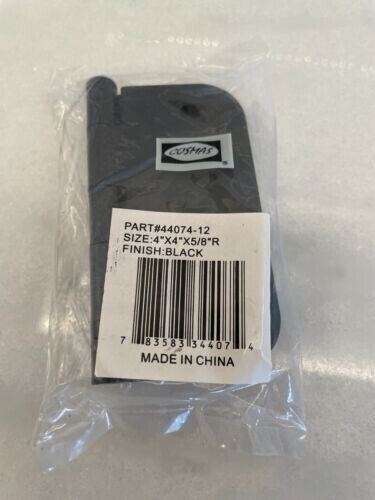 New 12 pack Cosmas Flat Black Door Hinge 4" x 4" with 5/8" Radius Corners
