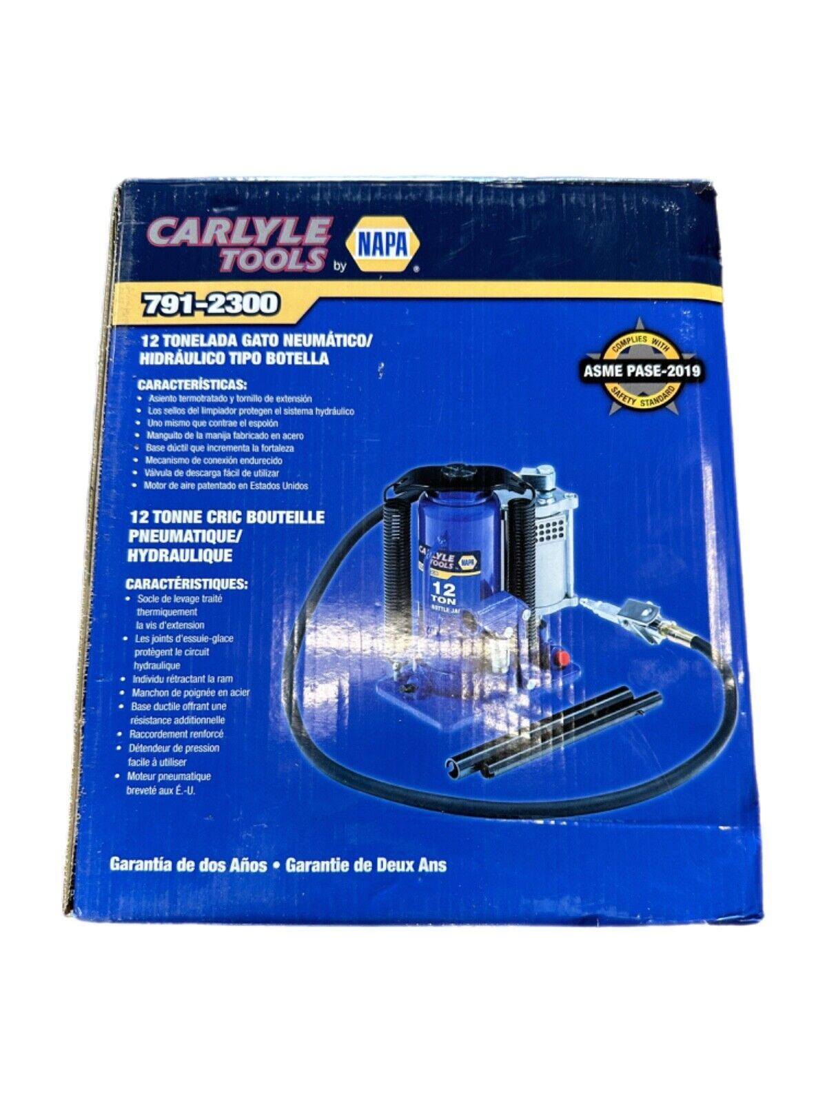 New Carlyle Tools by Napa 791-2300 12 Ton Air Bottle Jack
