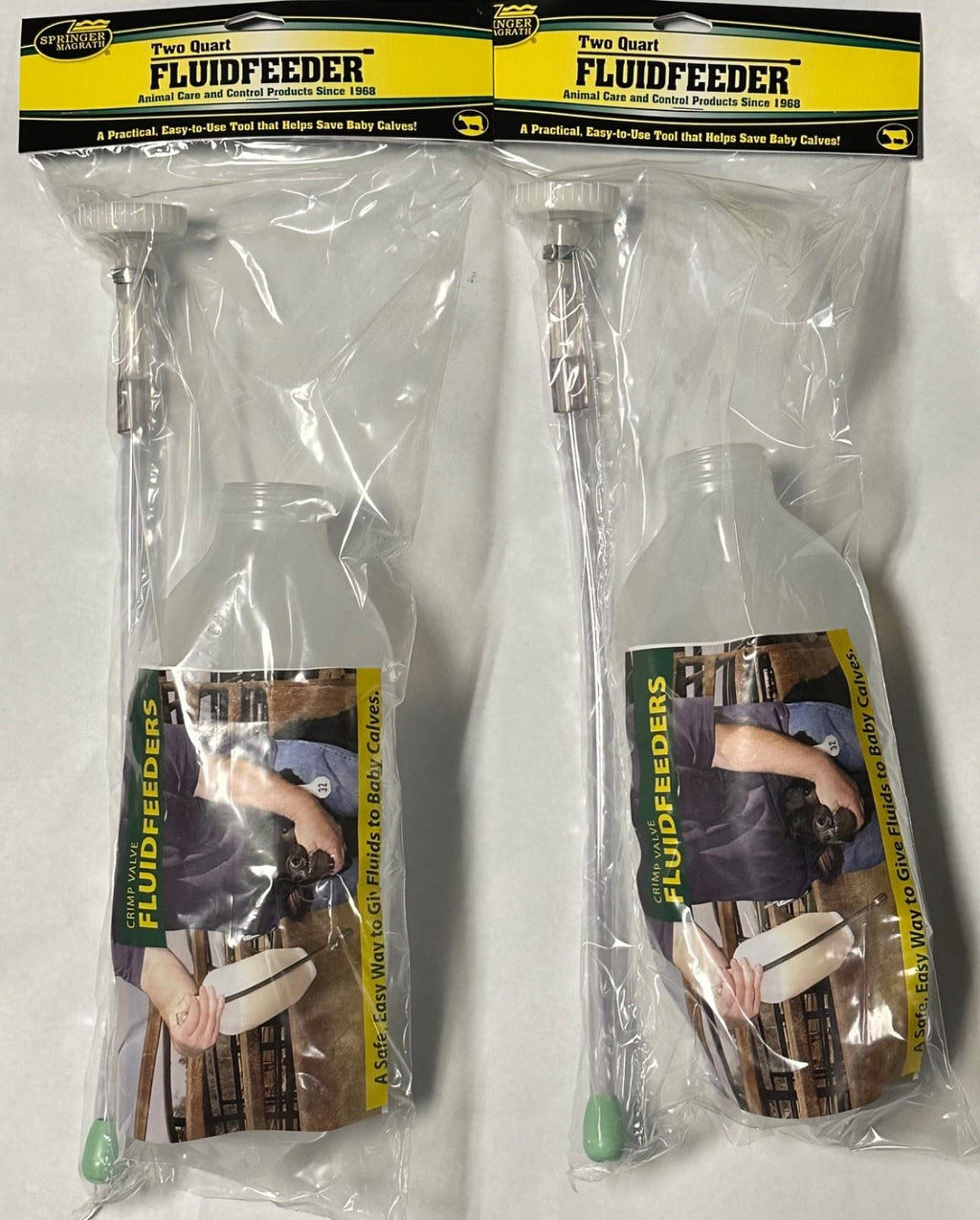 Calf Oral Fluid Feeder 2 quart Esophageal Plastic Probe Magrath Set of 2