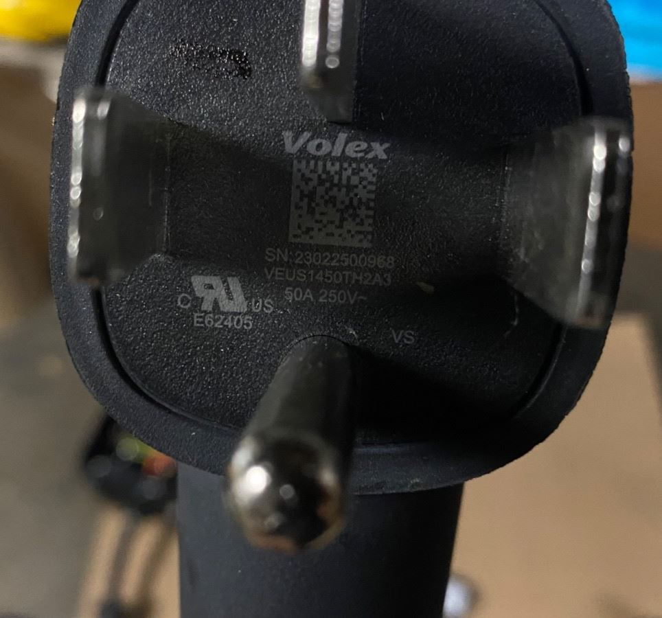 OEM | 4 Prong Power Chord Stripped End for EV Chargers VOLEX VEUS1450TH2A3