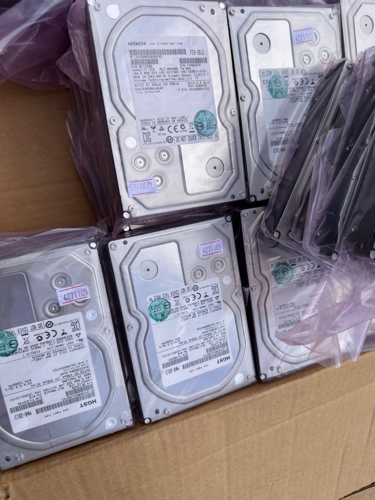 HGST HUA723030ALA640 3TB 7.2K 64MB 3.5 SATA 6Gb/s Hard Drive 50 pcs"