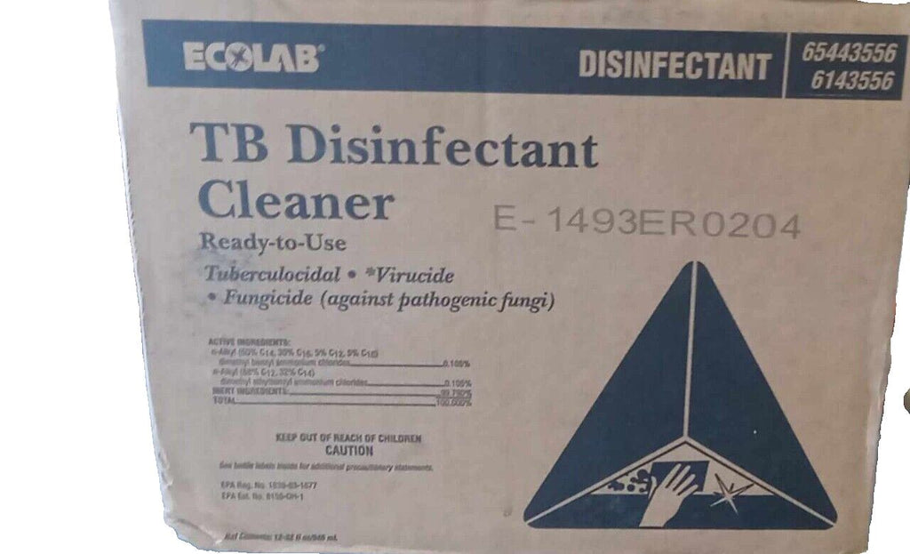 New EcoLab TB Disinfectant Cleaner Ready-To-Use 6143556 Case of 12