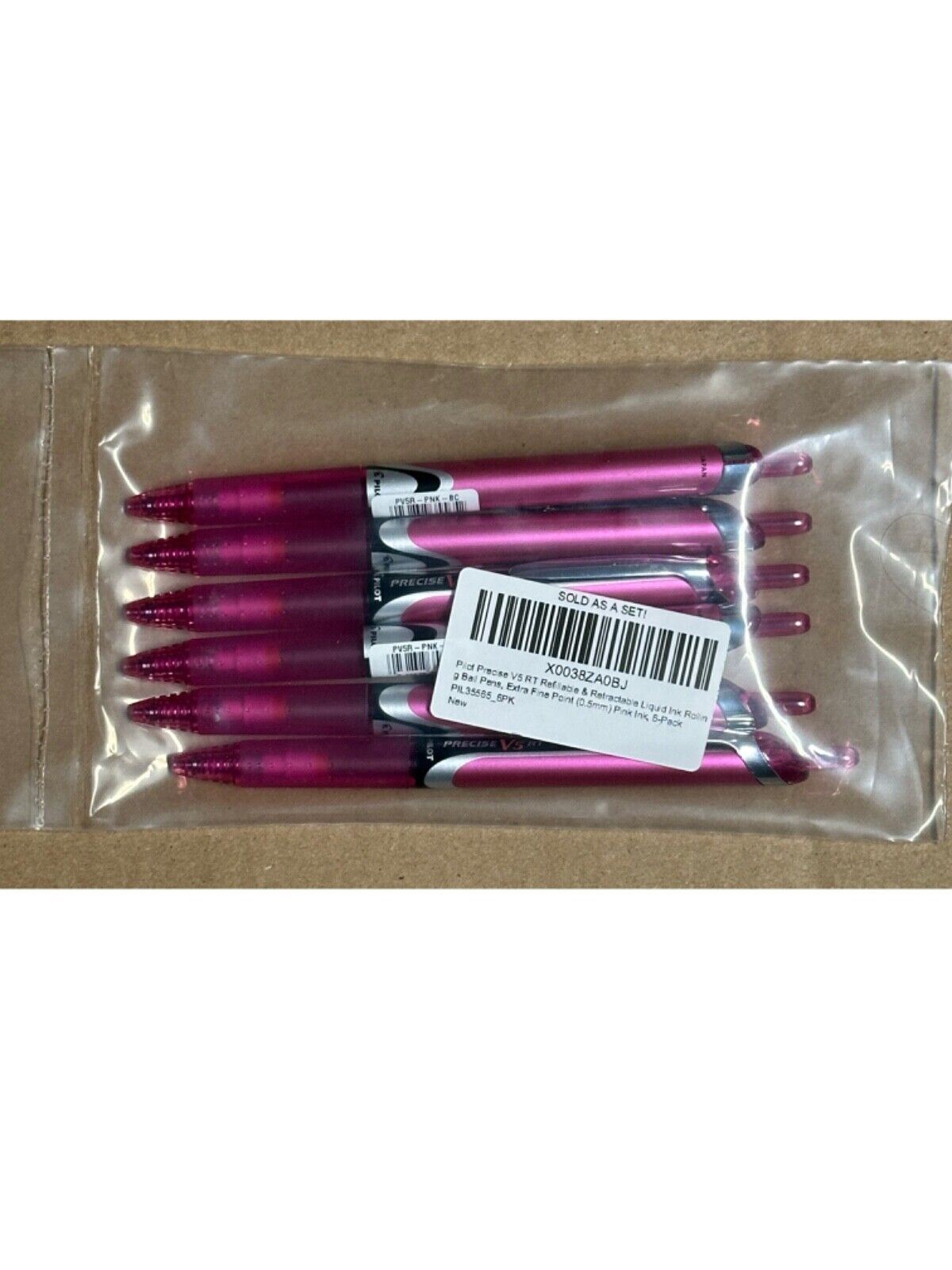 New Pilot Precise XFine Tip 0.5mm V5 RT in Pink - 12 Pack