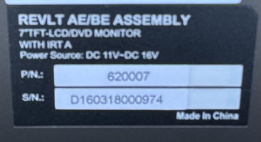 OEM GM Pair Rear Seat DVD Headrest Screen Black 23309578