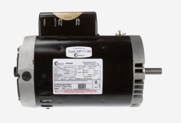 New Motor, Century, 1.5hp, 115v/230v, 1-Spd, 56Cfr, C-Face Key  B123