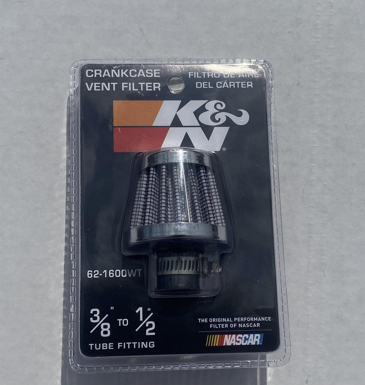 K&N 62-1600WT Vent Breather Filter for Universal 3/8-1/2 in Tube