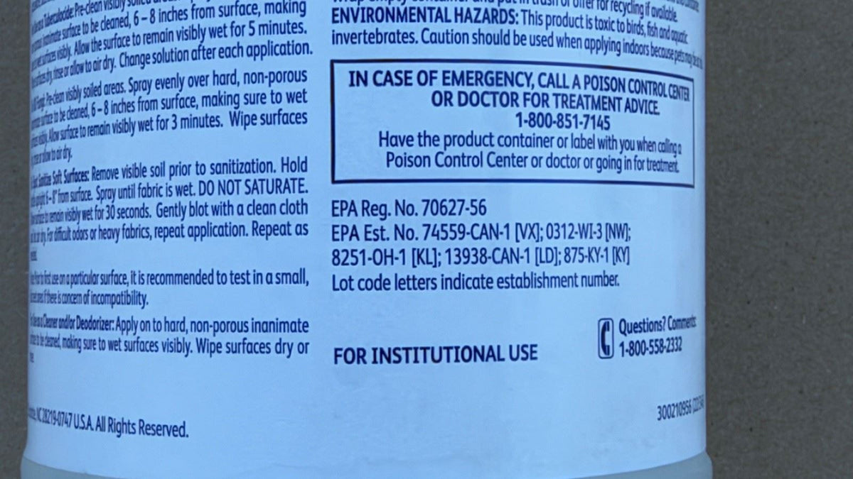 Diversey 4277285 Oxivir TB Disinfectant Cleaner 32 oz Case of 12