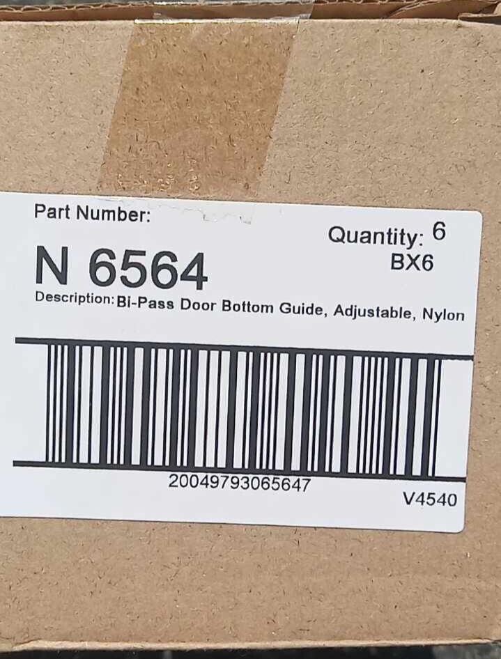 Prime-Line Matte White Nylon Guide 1 L x 7.9 H x 3.9 W in. N6564 (Pack of 6)