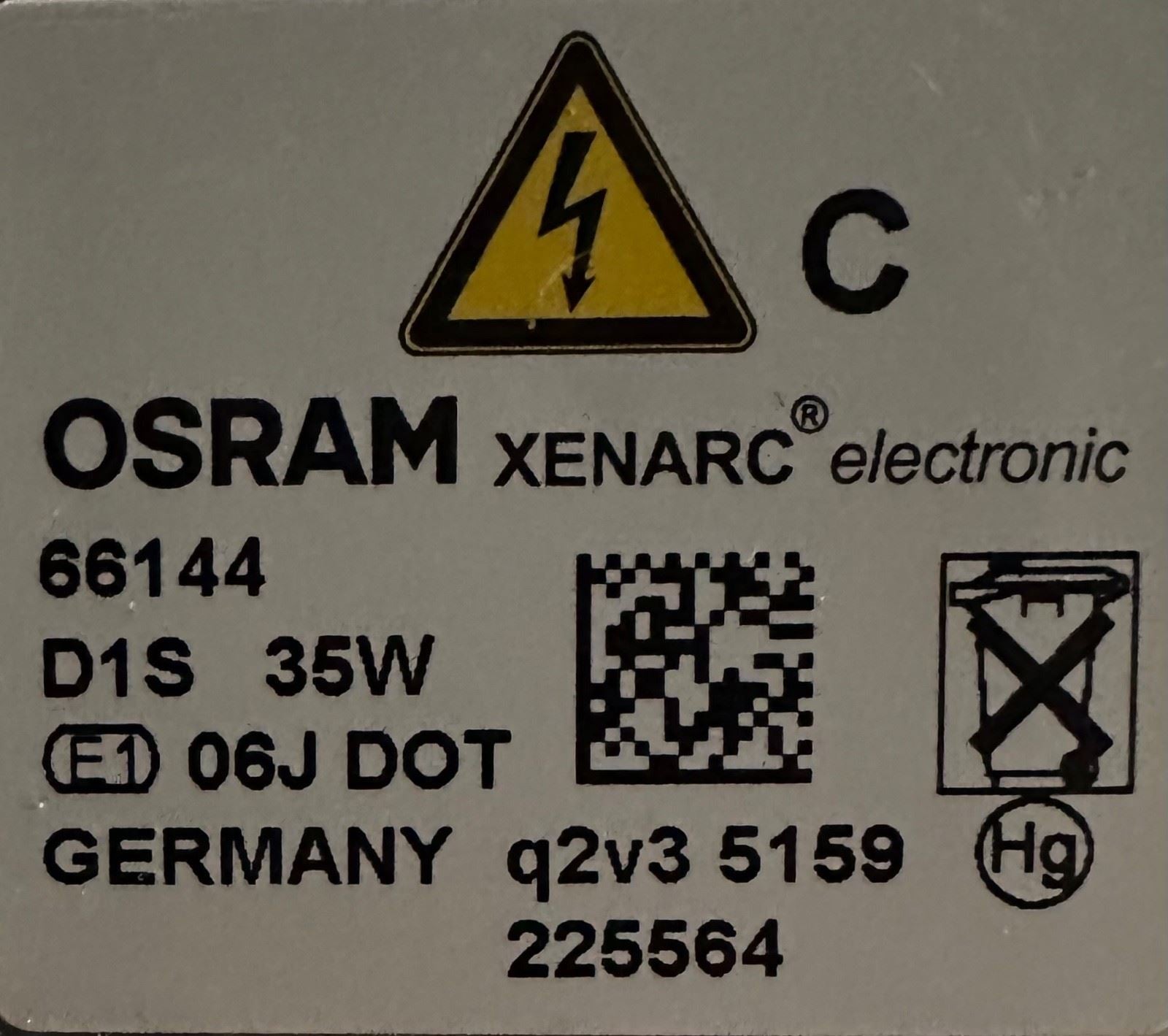 OEM | Xenarc Light Bulb for headlights 35W Osram 66144