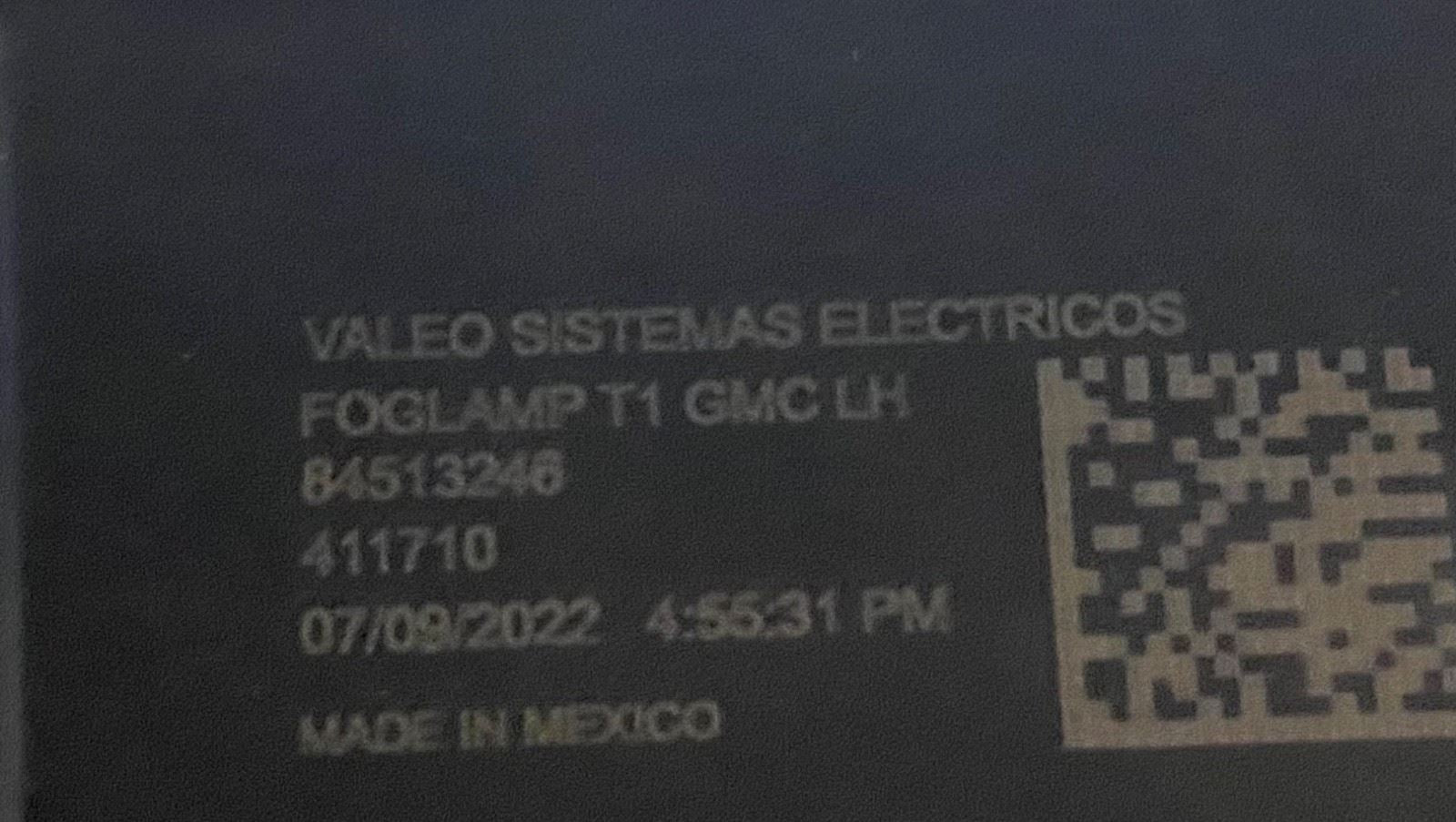 OEM | Fog Light Assembly fits  2019-2022 Sierra 1500 GM 84513246