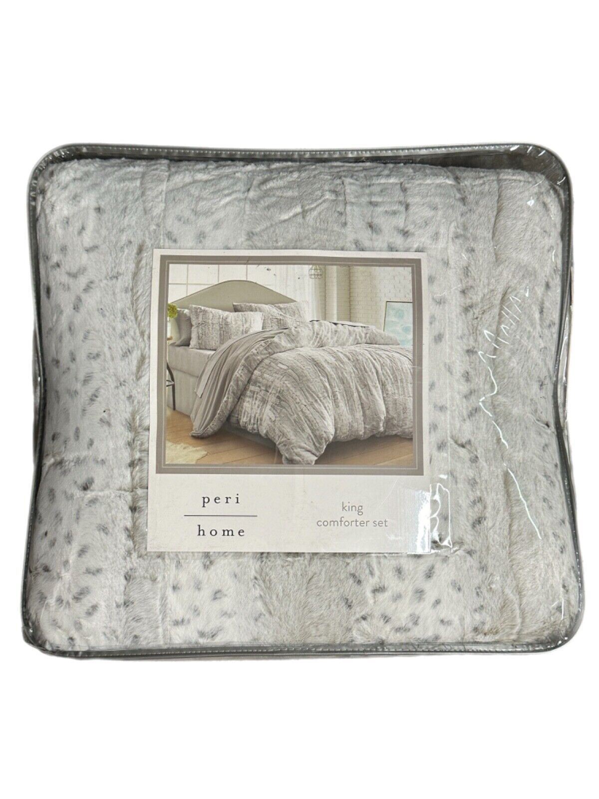 New Snow Leopard Comforter Set 3 Piece by Peri Home