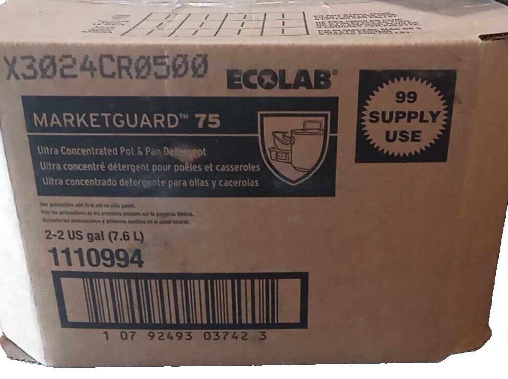 Ecolab Marketguard 75 Ultra Concentrated Pot and Pan Detergent LOT OF 2 1110994