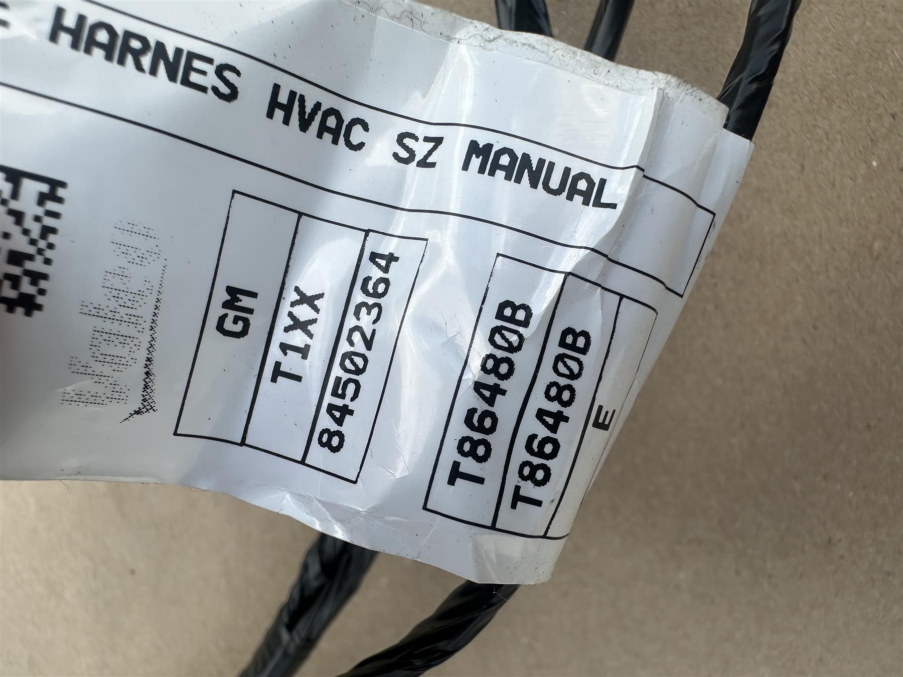 OEM GM HVAC Wiring Harness 84502364 2019-2022 Silverado Sierra