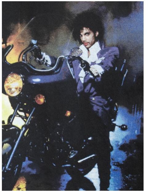 Prince Purple Rain Medium Men's T-Shirt Black Cotton