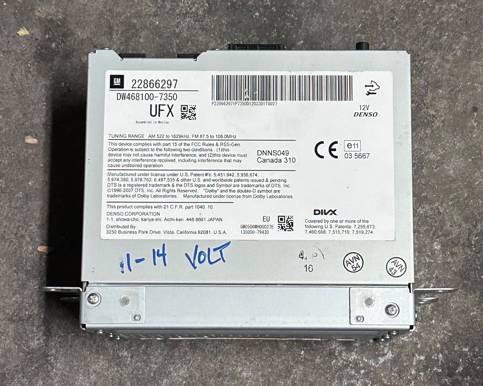 OEM | Radio Receiver Navigation Assembly fits 2013 Chevrolet Volt