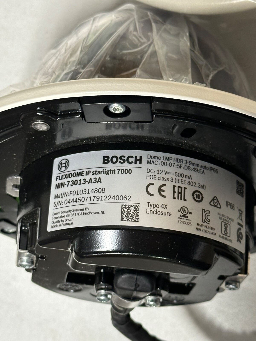 Bosch NIN-73013-A3AS Flexidome IP Starlight 7000 VR 1MP HDR 3-9mm auto IP66 Dome Case of 4